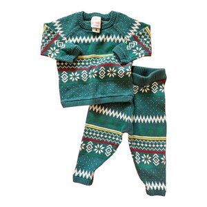 Hanna Andersson | Isle Holiday Sweater Set 6-12 months